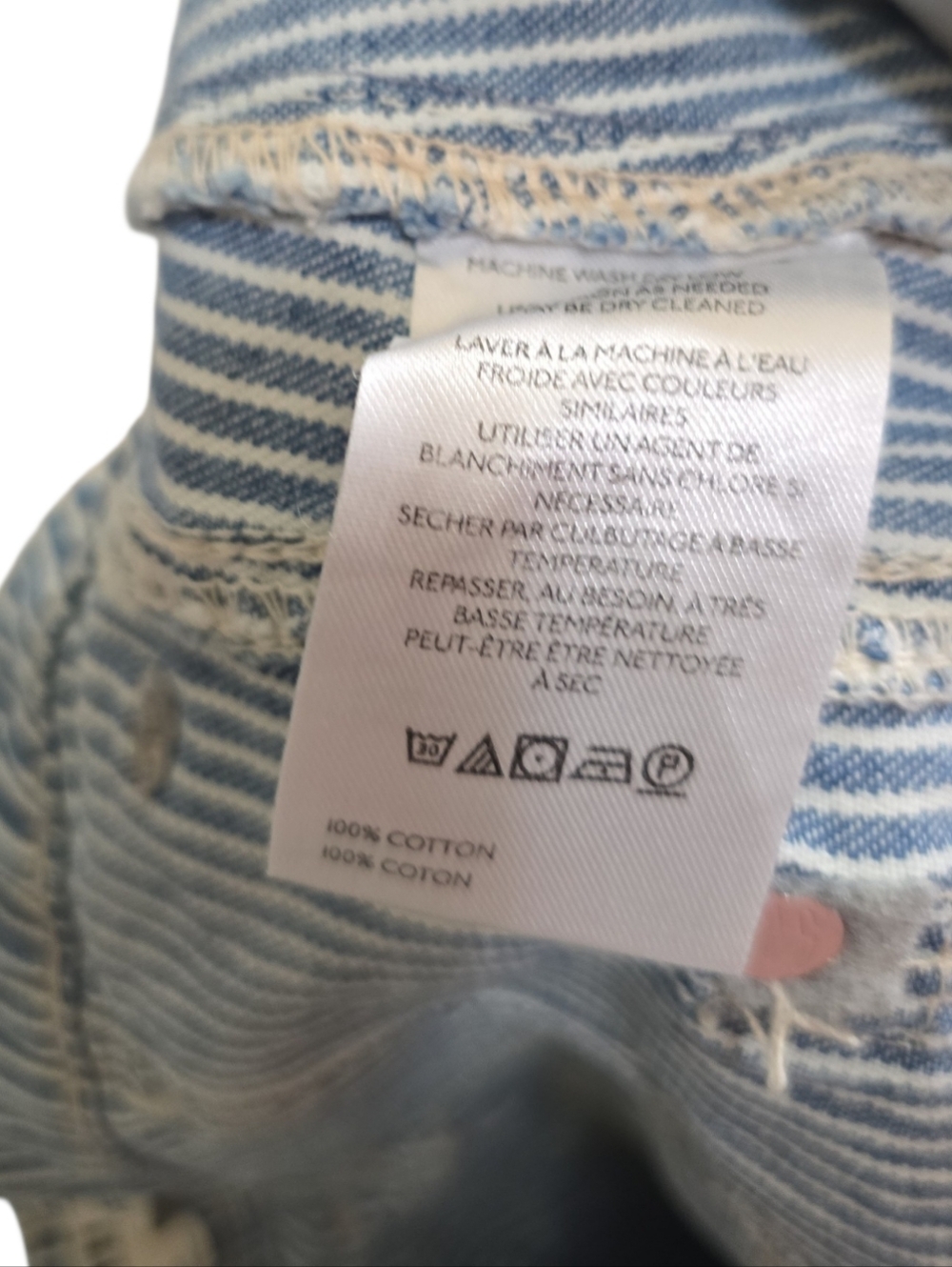 We The Free People Lucky You Mid-rise Barrel Jeans 28 Railroad Tracks Striped - Picture 11 of 11